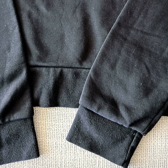 ZARA Black Cropped Turtleneck Sweatshirt | Size S | Neutral Casual Style - Picture 3 of 4